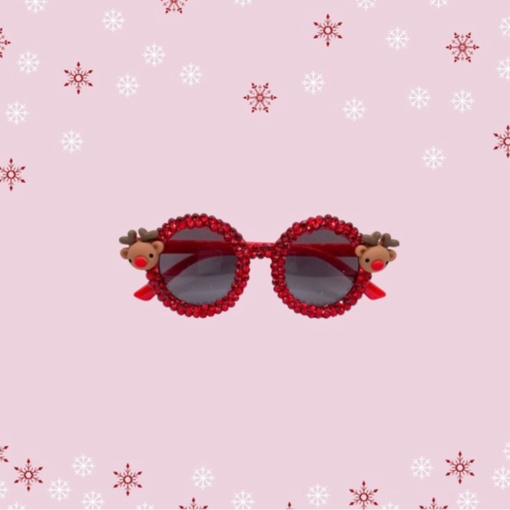 Children’s Christmas Reindeer rhinestone glasses